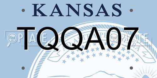TQQA07 Kansas License Plate