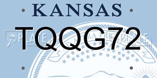 TQQG72 Kansas License Plate