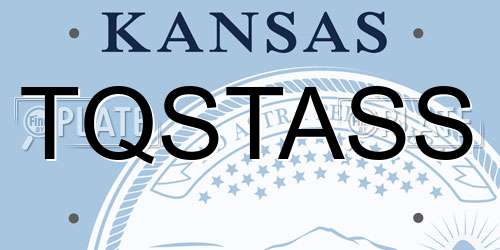 TQSTASS Kansas License Plate