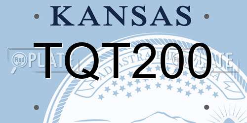 TQT200 Kansas License Plate