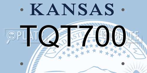 TQT700 Kansas License Plate