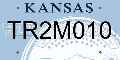 TR2M010 Kansas License Plate