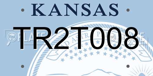 TR2T008 Kansas License Plate