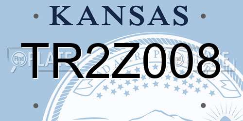 TR2Z008 Kansas License Plate