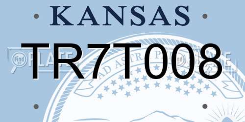 TR7T008 Kansas License Plate