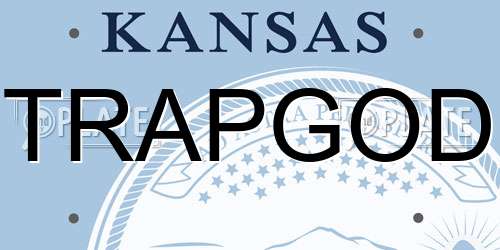 TRAPGOD Kansas License Plate