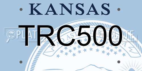 TRC500 Kansas License Plate