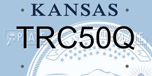 TRC50Q Kansas License Plate