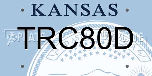TRC80D Kansas License Plate