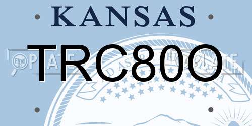 TRC80O Kansas License Plate