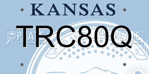 TRC80Q Kansas License Plate