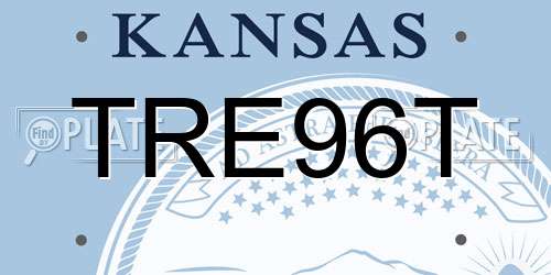 TRE96T Kansas License Plate