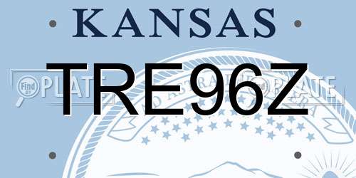 TRE96Z Kansas License Plate