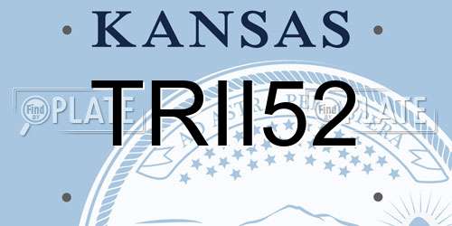 TRII52 Kansas License Plate