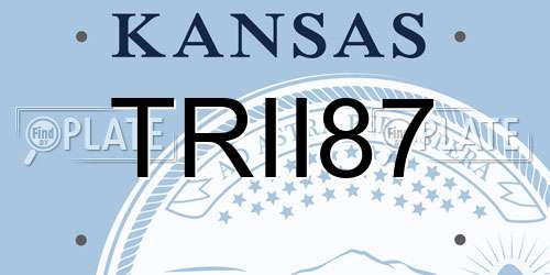 TRII87 Kansas License Plate
