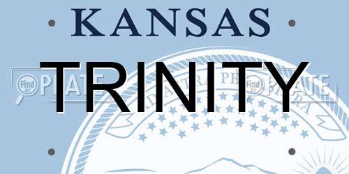 TRINITY Kansas License Plate