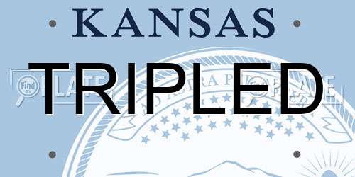 TRIPLED Kansas License Plate