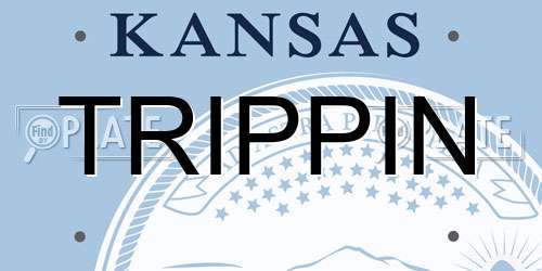 TRIPPIN Kansas License Plate