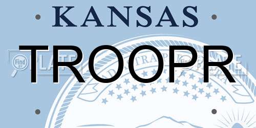 TROOPR Kansas License Plate