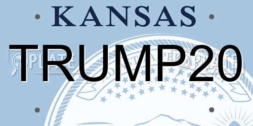TRUMP20 Kansas License Plate