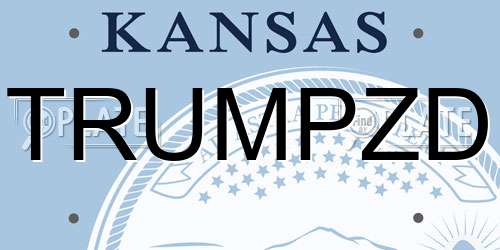 TRUMPZD Kansas License Plate