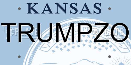 TRUMPZO Kansas License Plate