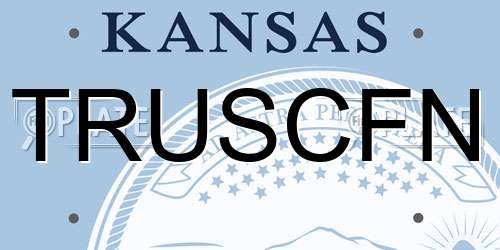 TRUSCFN Kansas License Plate