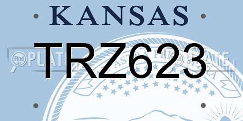 TRZ623 Kansas License Plate