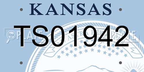 TS01942 Kansas License Plate