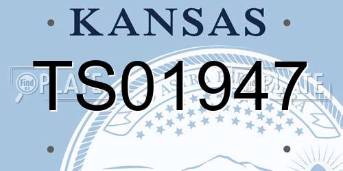 TS01947 Kansas License Plate