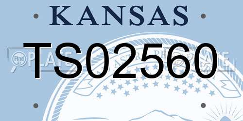 TS02560 Kansas License Plate
