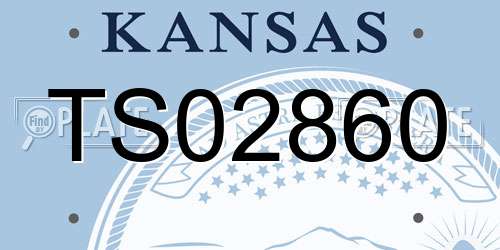 TS02860 Kansas License Plate