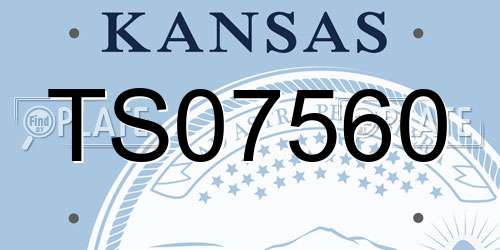 TS07560 Kansas License Plate