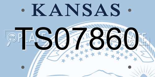 TS07860 Kansas License Plate