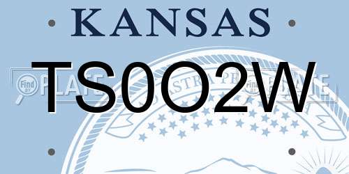 TS0O2W Kansas License Plate