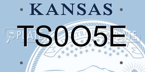 TS0O5E Kansas License Plate