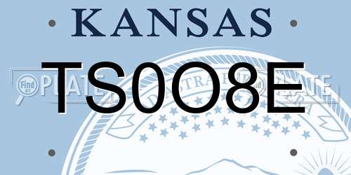 TS0O8E Kansas License Plate