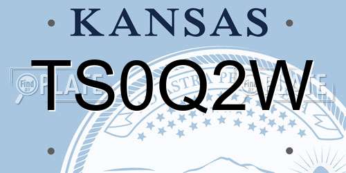 TS0Q2W Kansas License Plate