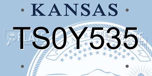 TS0Y535 Kansas License Plate