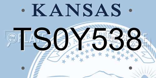 TS0Y538 Kansas License Plate