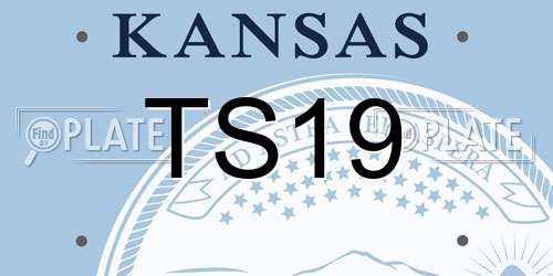 TS19 Kansas License Plate