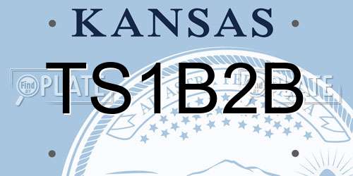 TS1B2B Kansas License Plate