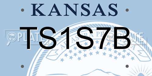 TS1S7B Kansas License Plate