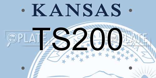 TS200 Kansas License Plate