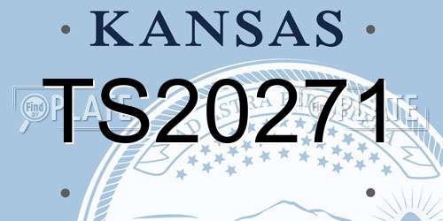 TS20271 Kansas License Plate
