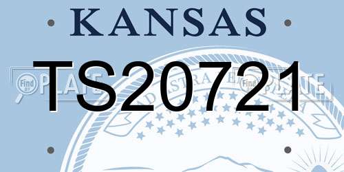TS20721 Kansas License Plate