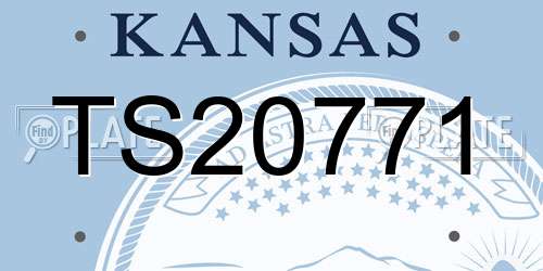 TS20771 Kansas License Plate