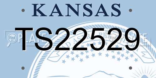 TS22529 Kansas License Plate