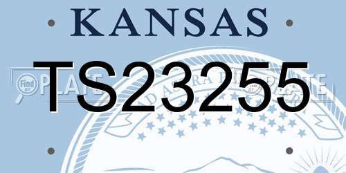 TS23255 Kansas License Plate
