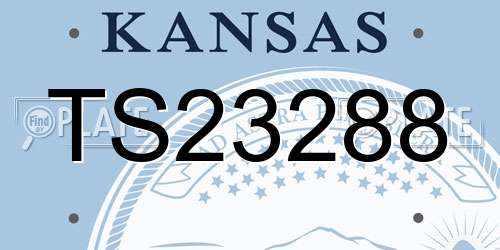 TS23288 Kansas License Plate